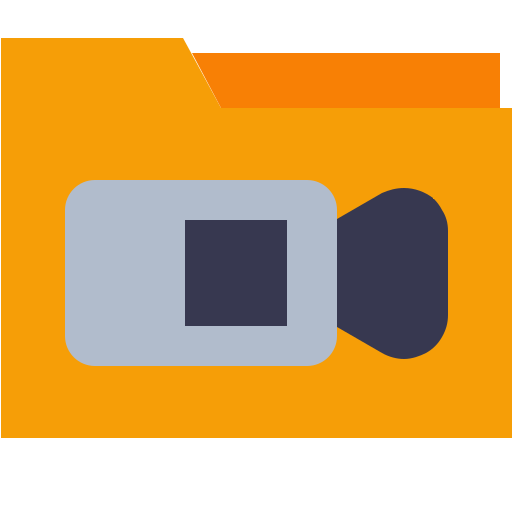 carpeta de videos icono gratis