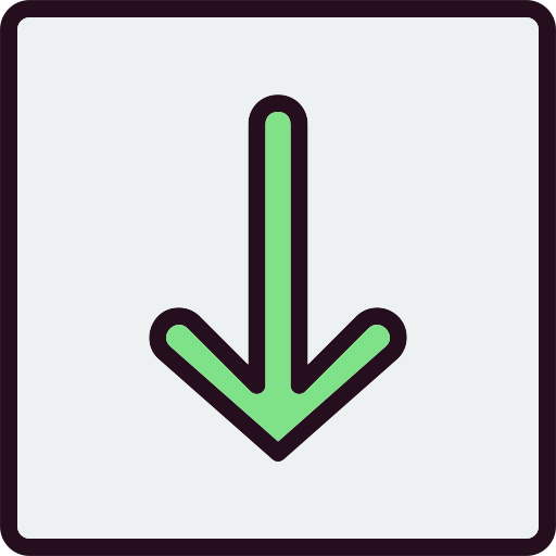 pfeil nach unten kostenlos Icon