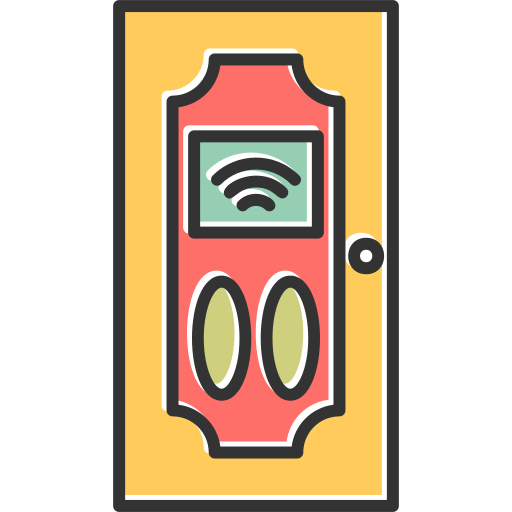 puerta inteligente icono gratis