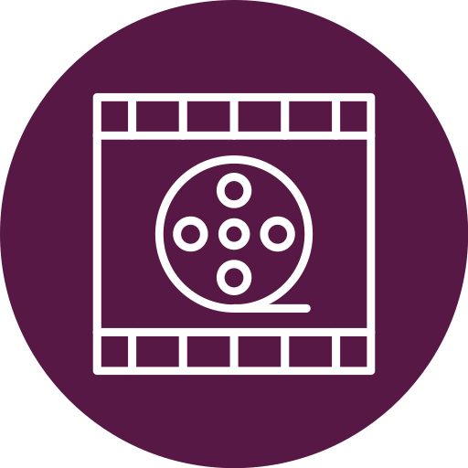 carrete de película icono gratis