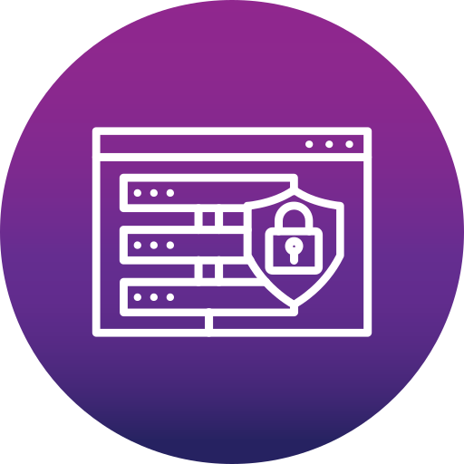 seguridad de la base de datos icono gratis