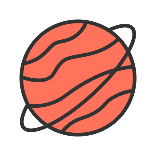 Planet Generic Outline Color icon