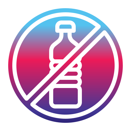 No Plastic Bottles Generic Flat Gradient Icon 7137