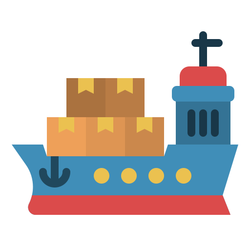 barco de carga icono gratis