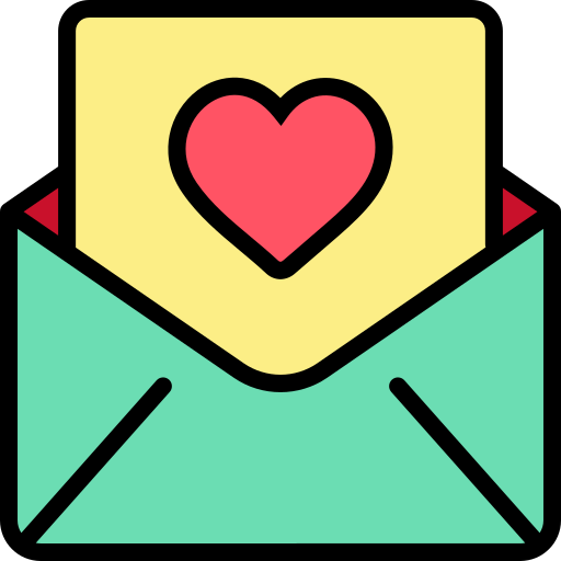 carta de amor icono gratis