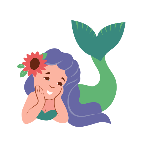 Mermaid Stickers - Free kid and baby Stickers