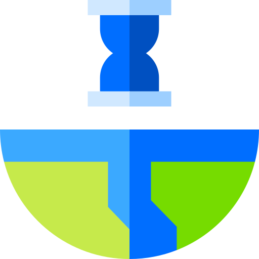 Sablier Sablier Symbole Heure Logo Icône Sable' Autocollant