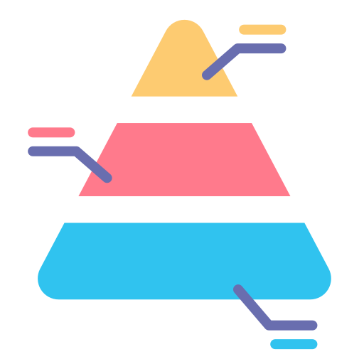 graphique pyramidal Icône gratuit