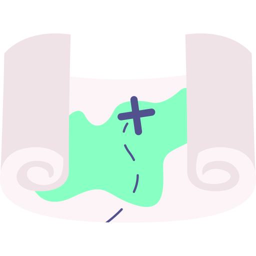 mapa del tesoro icono gratis