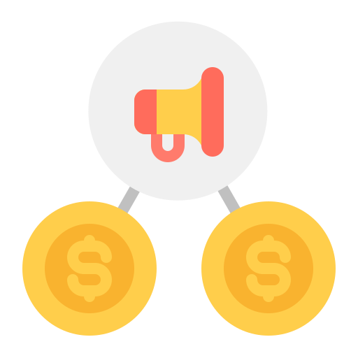 la comercialización del afiliado icono gratis