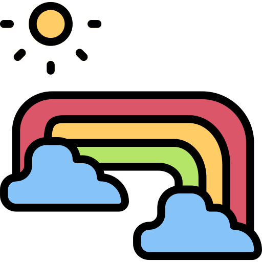 Rainbow Generic Outline Color icon