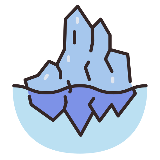 Ice mountain Generic Outline Color icon