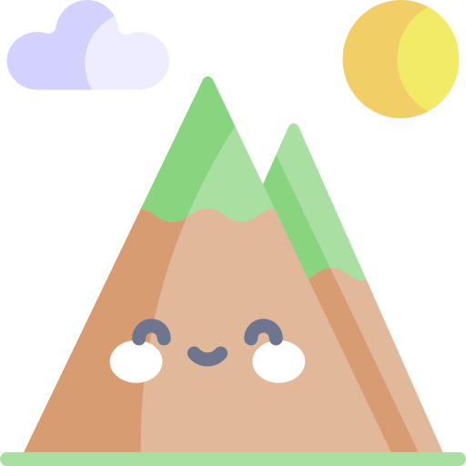 Mountain Kawaii Flat icon