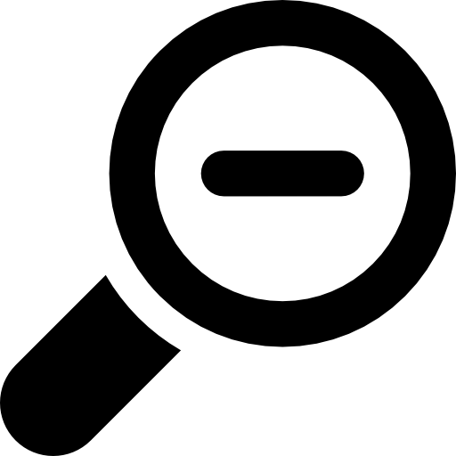 Zoom out magnifier icon