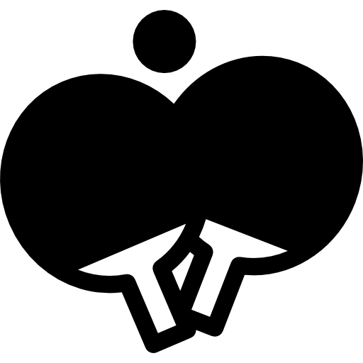 dos raquetas de ping pong icono gratis