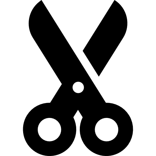 Open Round Scissors Icon