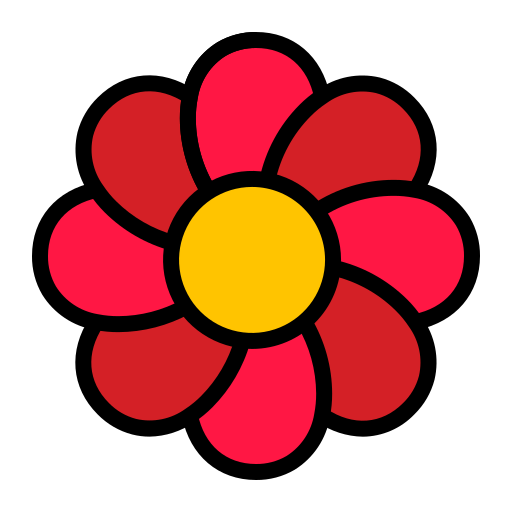 Flower Generic Outline Color icon