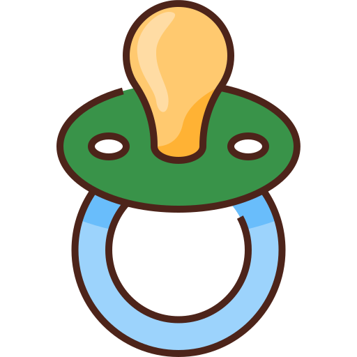 Pacifier Generic Outline Color icon