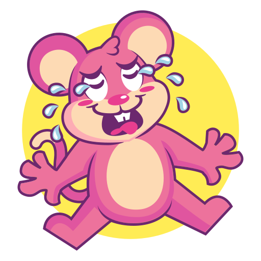 Crying free sticker