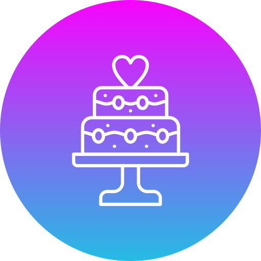 pastel de bodas icono gratis