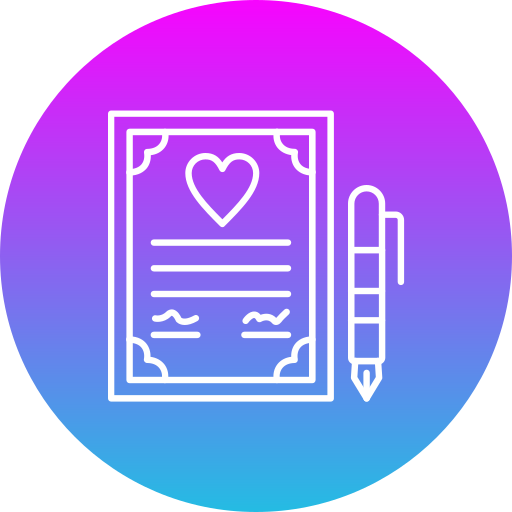 Wedding contract - free icon