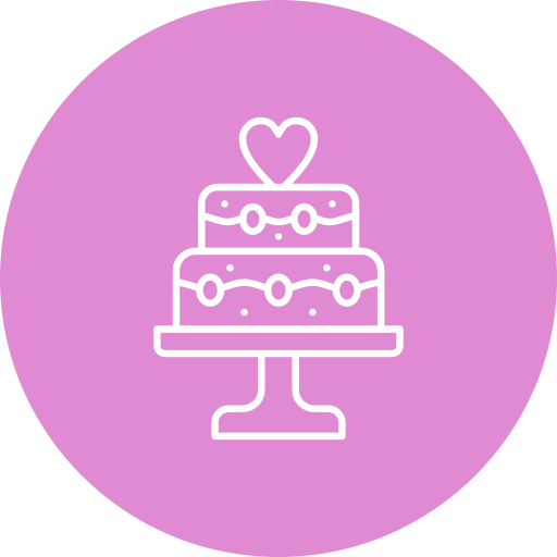 pastel de bodas icono gratis