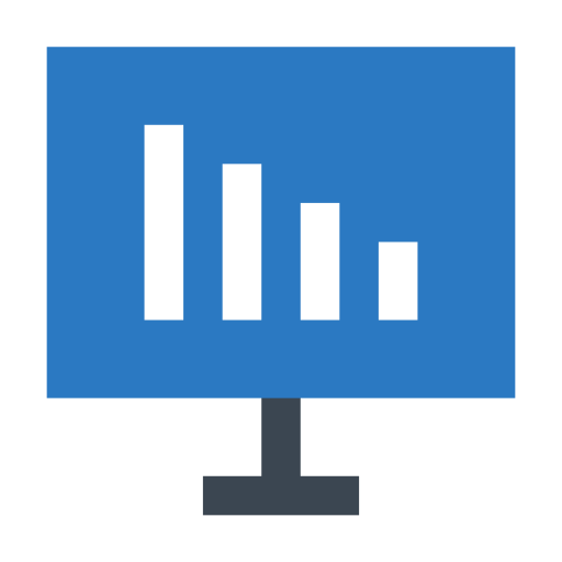 Graph Report Generic Blue Icon 3442