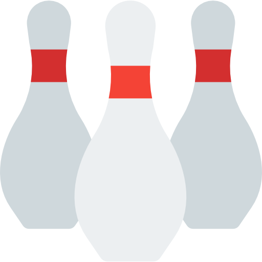 Bowling pins Pixel Perfect Flat icon