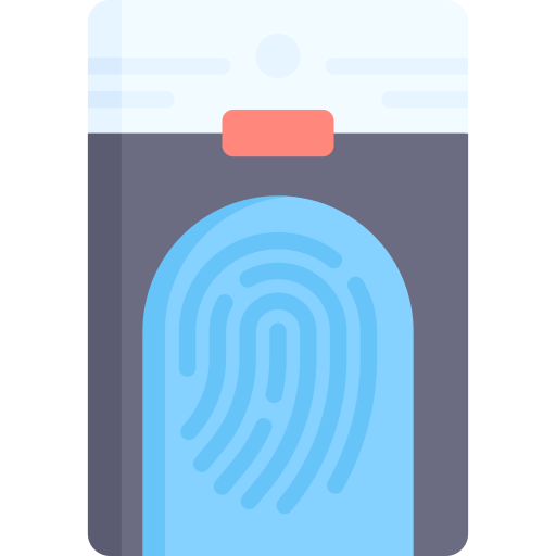 escáner de huellas dactilares icono gratis