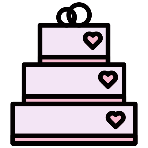 pastel de bodas icono gratis