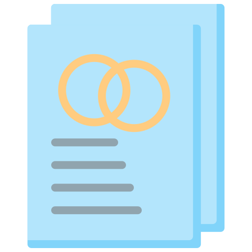 contrato de matrimonio icono gratis