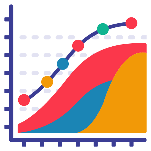 gráfico de área icono gratis