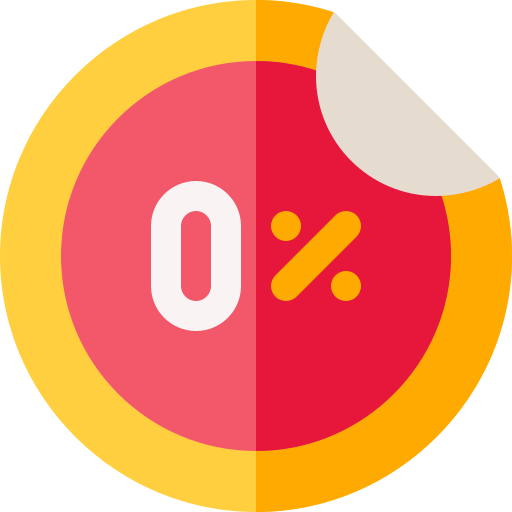 0 pour cent Icône gratuit 0 pour cent Icône gratuit