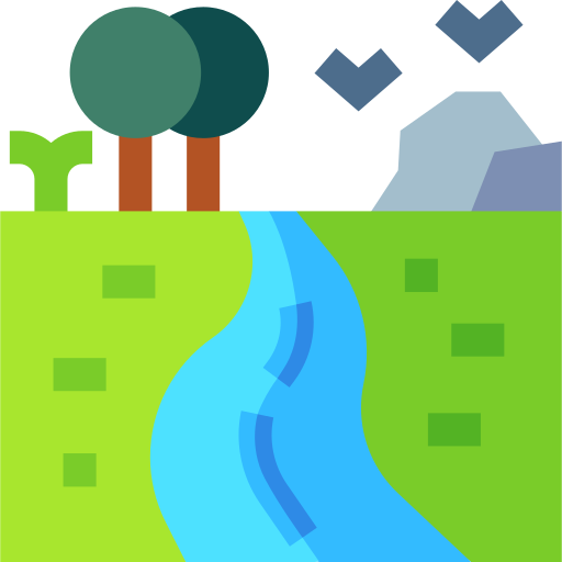 River Basic Straight Flat icon