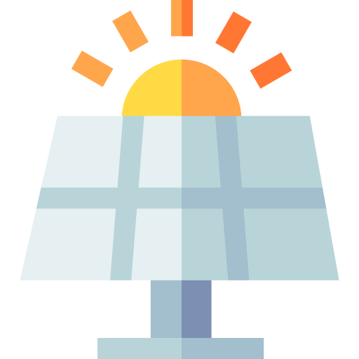 Solar Panel Basic Straight Flat Icon