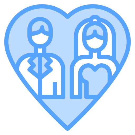 Bride and groom free icon