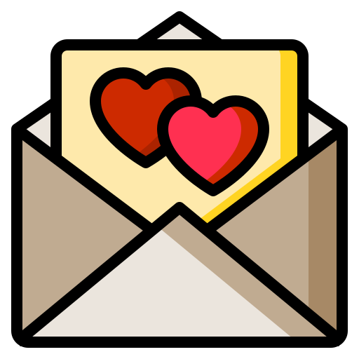 carta de amor icono gratis