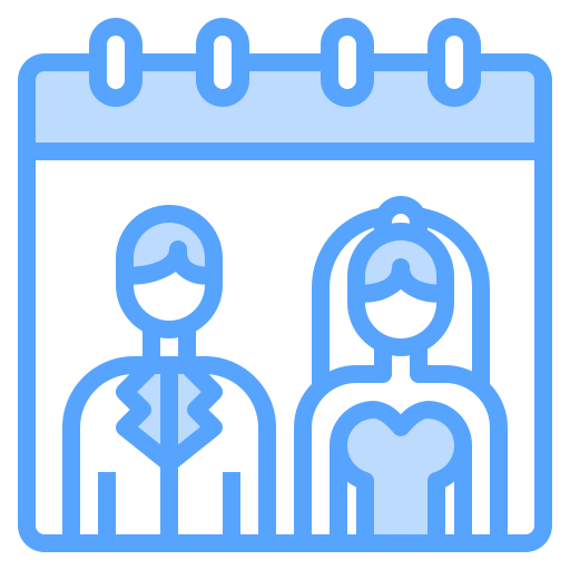 fecha de boda icono gratis