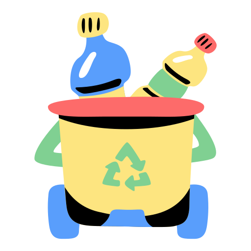 poubelle en plastique gratuit sticker