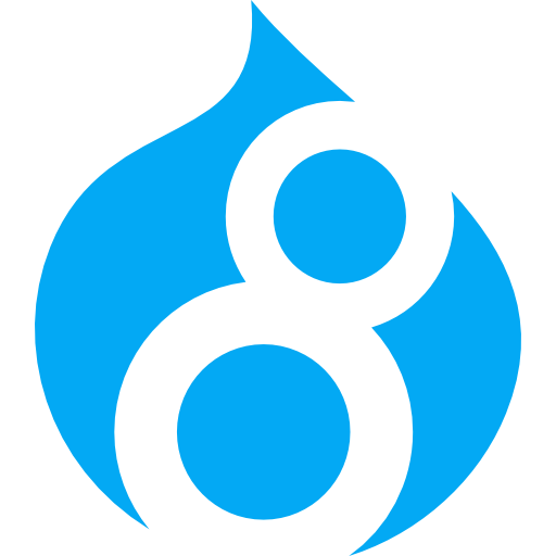 Logotyp för Drupal 8