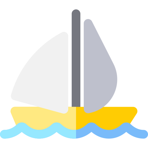 Sail boat Basic Rounded Flat icon