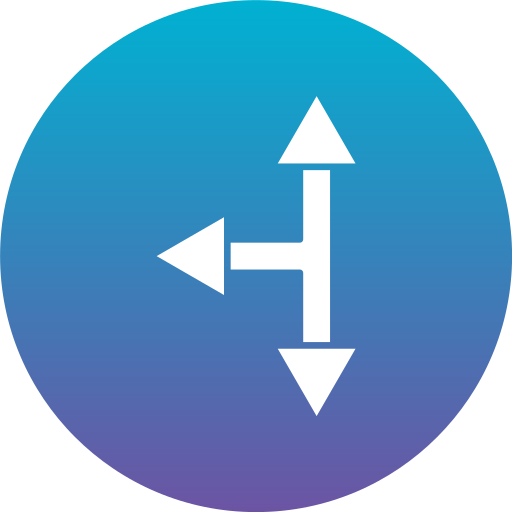 T junction Generic Flat Gradient icon