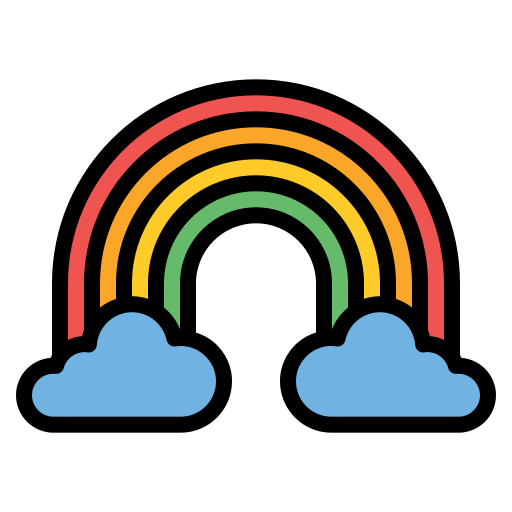 Rainbow Generic Outline Color icon