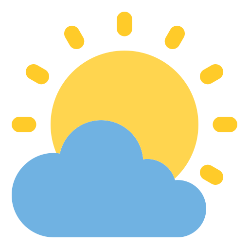 Clouds and sun Generic Flat icon