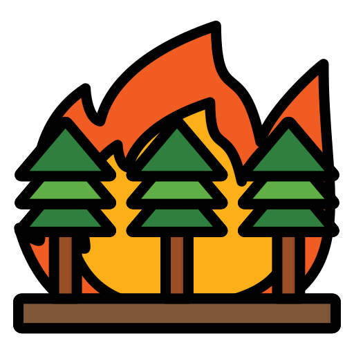 Forest fire Generic Outline Color icon