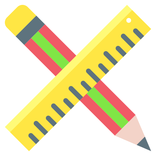 Pencil and ruler - Free education icons