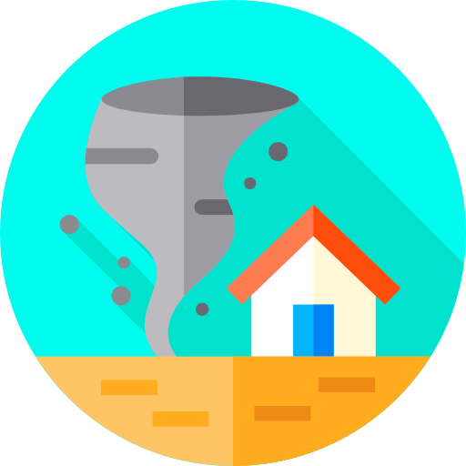 Tornado Flat Circular Flat icon