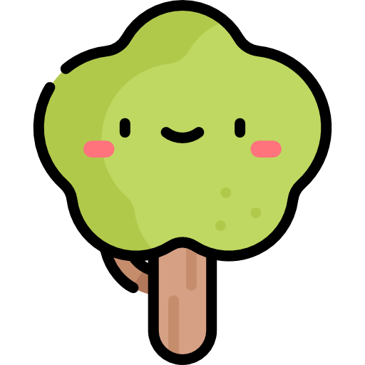 Tree Kawaii Lineal color icon