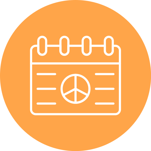 calendrier de la paix Icône gratuit