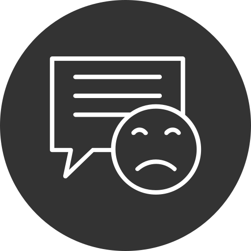 mala reseña icono gratis